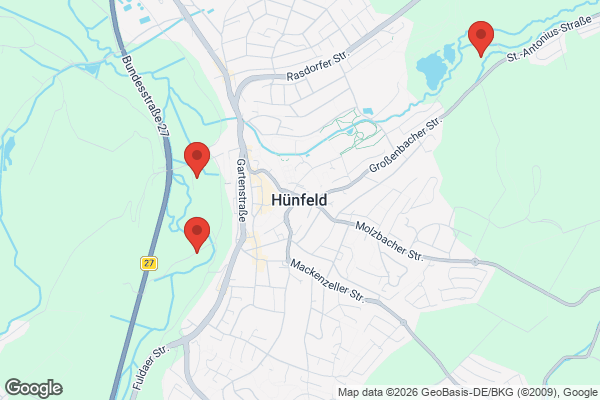 Karte mit Entrümpelungsaufträgen in Hünfeld
