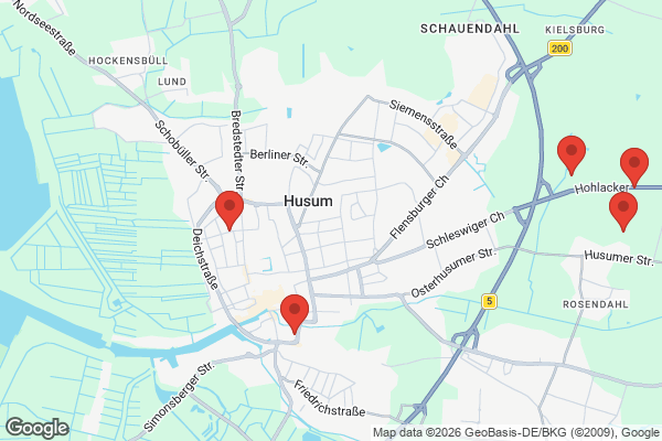 Karte mit Entrümpelungsaufträgen in Husum