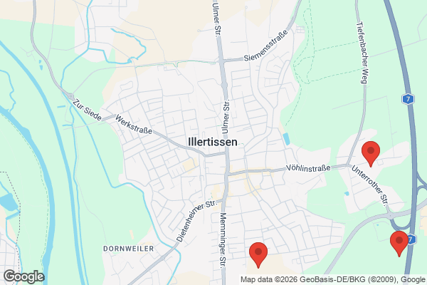 Karte mit Entrümpelungsaufträgen in Illertissen