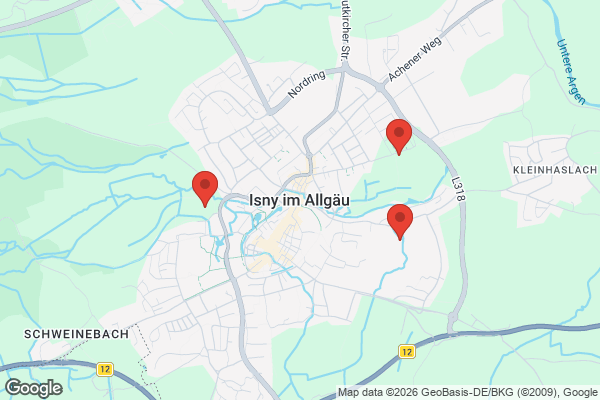 Karte mit Entrümpelungsaufträgen in Isny im Allgäu