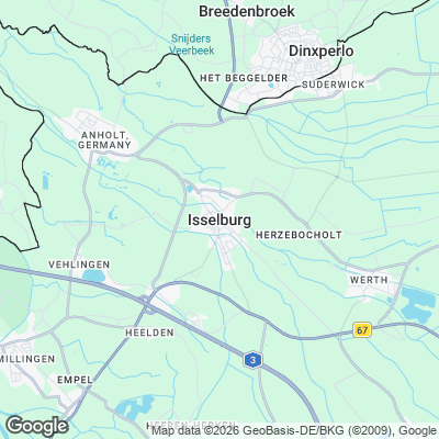 Karte von Isselburg und Umgebung