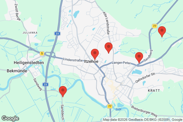 Karte mit Entrümpelungsaufträgen in Itzehoe