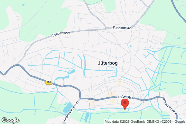 Karte mit Entrümpelungsaufträgen in Jüterbog