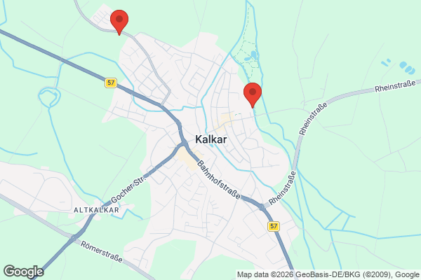 Karte mit Entrümpelungsaufträgen in Kalkar