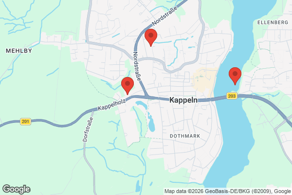 Karte mit Entrümpelungsaufträgen in Kappeln