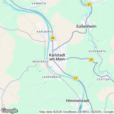 Karte von Karlstadt und Umgebung