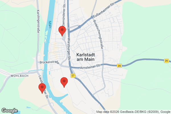 Karte mit Entrümpelungsaufträgen in Karlstadt