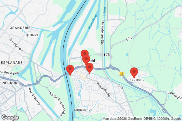 Karte mit Entrümpelungsaufträgen in Kehl