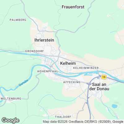 Karte von Kelheim und Umgebung