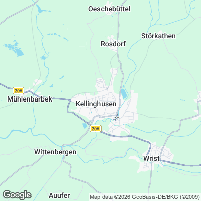 Karte von Kellinghusen und Umgebung