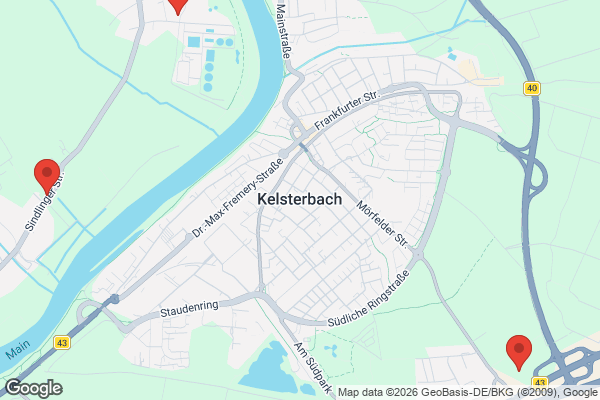 Karte mit Entrümpelungsaufträgen in Kelsterbach