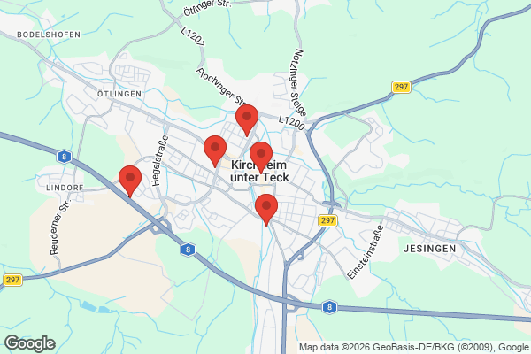 Karte mit Entrümpelungsaufträgen in Kirchheim unter Teck