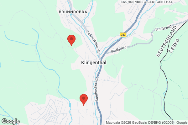 Karte mit Entrümpelungsaufträgen in Klingenthal