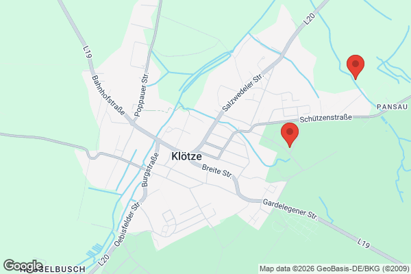 Karte mit Entrümpelungsaufträgen in Klötze