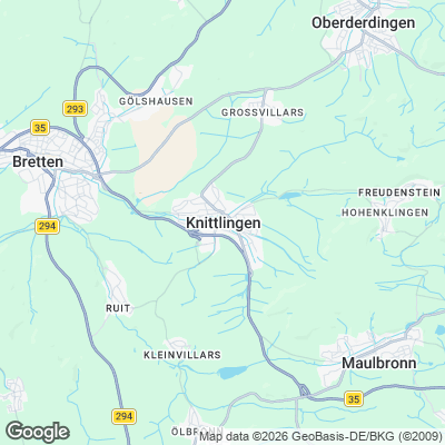 Karte von Knittlingen und Umgebung