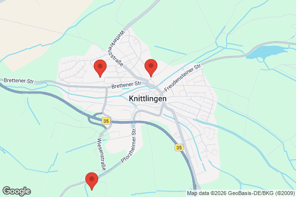 Karte mit Entrümpelungsaufträgen in Knittlingen