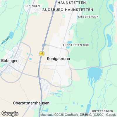 Karte von Königsbrunn und Umgebung