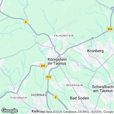 Karte von Königstein im Taunus und Umgebung