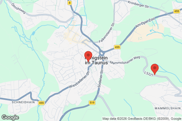 Karte mit Entrümpelungsaufträgen in Königstein im Taunus