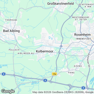 Karte von Kolbermoor und Umgebung