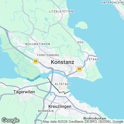 Karte von Konstanz und Umgebung