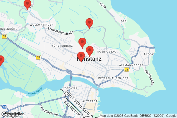 Karte mit Entrümpelungsaufträgen in Konstanz