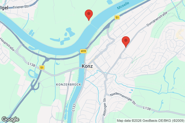 Karte mit Entrümpelungsaufträgen in Konz