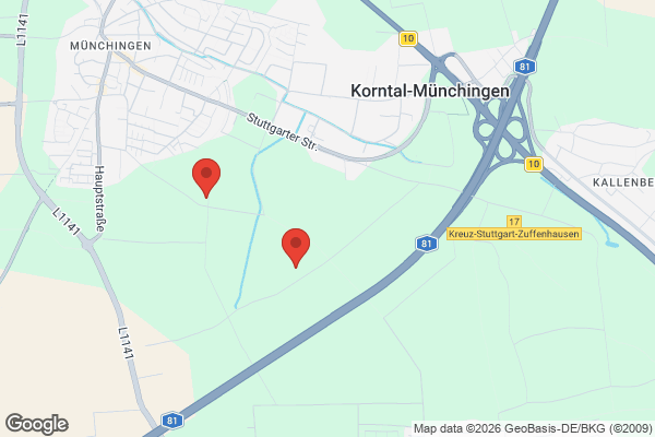 Karte mit Entrümpelungsaufträgen in Korntal-Münchingen