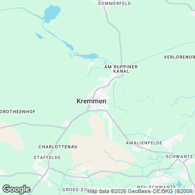 Karte von Kremmen und Umgebung