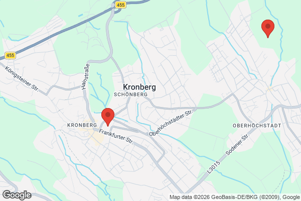 Karte mit Entrümpelungsaufträgen in Kronberg im Taunus