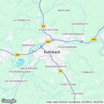 Karte von Kulmbach und Umgebung