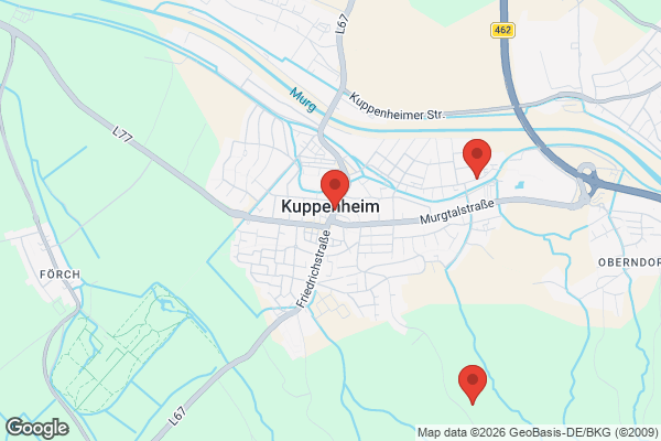 Karte mit Entrümpelungsaufträgen in Kuppenheim