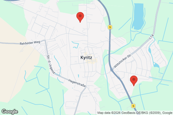 Karte mit Entrümpelungsaufträgen in Kyritz