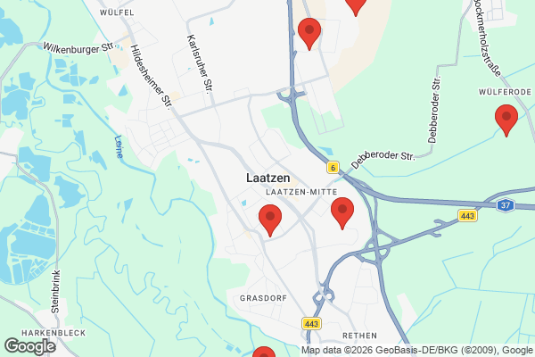 Karte mit Entrümpelungsaufträgen in Laatzen