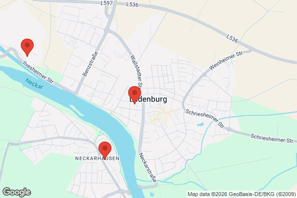 Karte mit Entrümpelungsaufträgen in Ladenburg