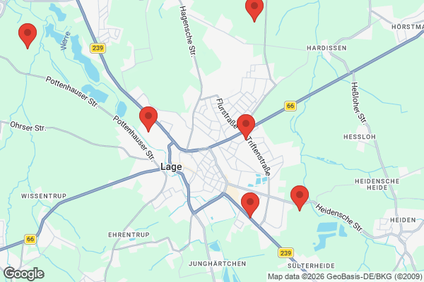 Karte mit Entrümpelungsaufträgen in Lage