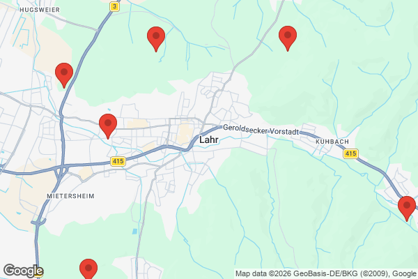 Karte mit Entrümpelungsaufträgen in Lahr