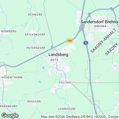 Karte von Landsberg und Umgebung