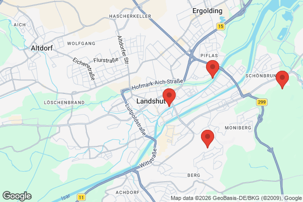 Karte mit Entrümpelungsaufträgen in Landshut
