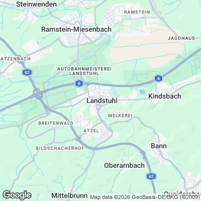 Karte von Landstuhl und Umgebung