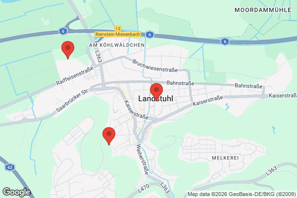 Karte mit Entrümpelungsaufträgen in Landstuhl