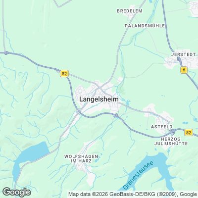Karte von Langelsheim und Umgebung