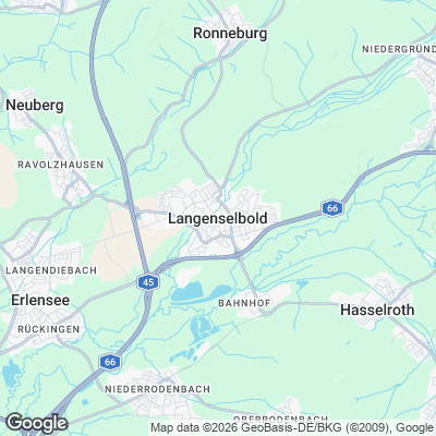 Karte von Langenselbold und Umgebung