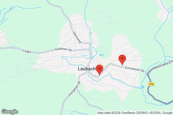 Karte mit Entrümpelungsaufträgen in Laubach