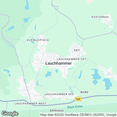 Karte von Lauchhammer und Umgebung