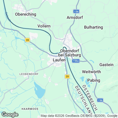 Karte von Laufen und Umgebung