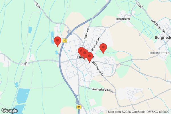 Karte mit Entrümpelungsaufträgen in Laupheim