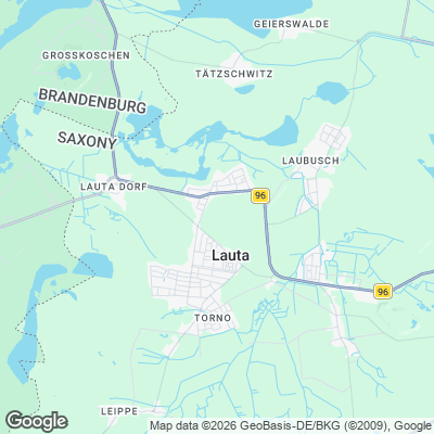 Karte von Lauta und Umgebung