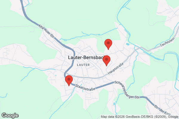 Karte mit Entrümpelungsaufträgen in Lauter-Bernsbach