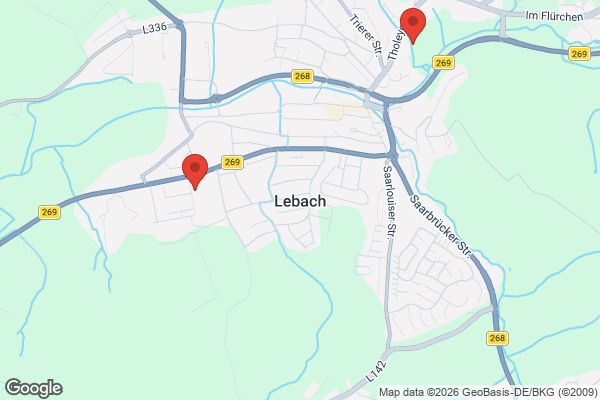 Karte mit Entrümpelungsaufträgen in Lebach